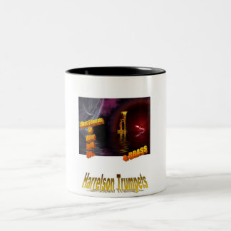 Caneca De Café Em Dois Tons Harrelson toca trombeta caneca do café