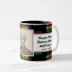 Caneca De Café Em Dois Tons HARRIET TUBMAN Personalizado   História Negra Mês