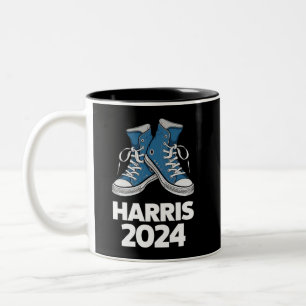 Caneca De Café Em Dois Tons HARRIS 2024 Vote Presidente Kamala Eleição Tênis