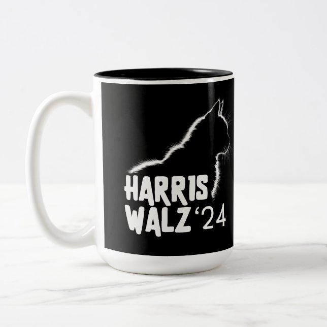 Caneca De Café Em Dois Tons Harris Walz 2024 (Esquerda)