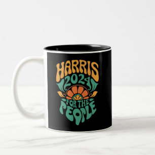 Caneca De Café Em Dois Tons Harris Walz 2024 Eleição Presidente Kamala Harris