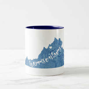 Caneca De Café Em Dois Tons Harrisonburg Virginia Wood Grain