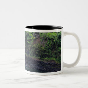 Caneca De Café Em Dois Tons Havaí, Ilha Grande, Hilo, Cachoeira Arco-Íris, Exu
