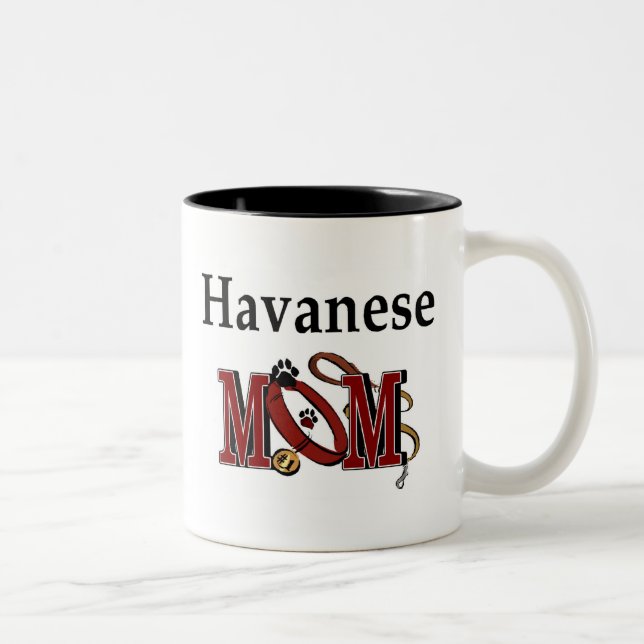 Caneca De Café Em Dois Tons Havanese Mãe Mug (Direita)