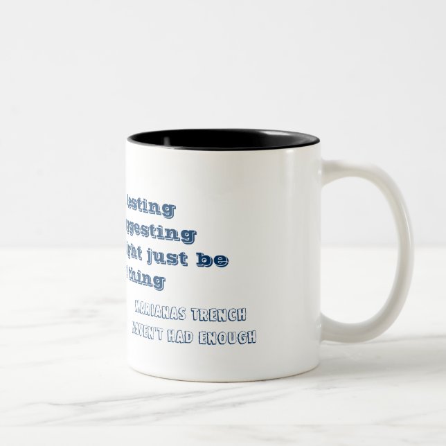 Caneca De Café Em Dois Tons Haven't had enough lyrics mug (Direita)