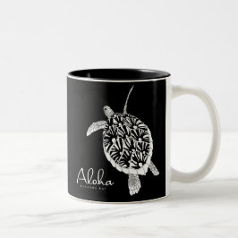 Caneca De Café Em Dois Tons Hawaii Aloha Honu Turtle