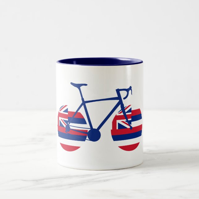 Caneca De Café Em Dois Tons Hawaii Flag Cycling (Centro)