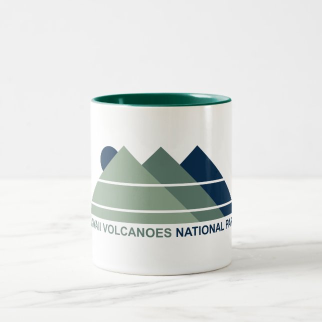 Caneca De Café Em Dois Tons Hawaii Vulcões National Park Mountain Sun (Centro)