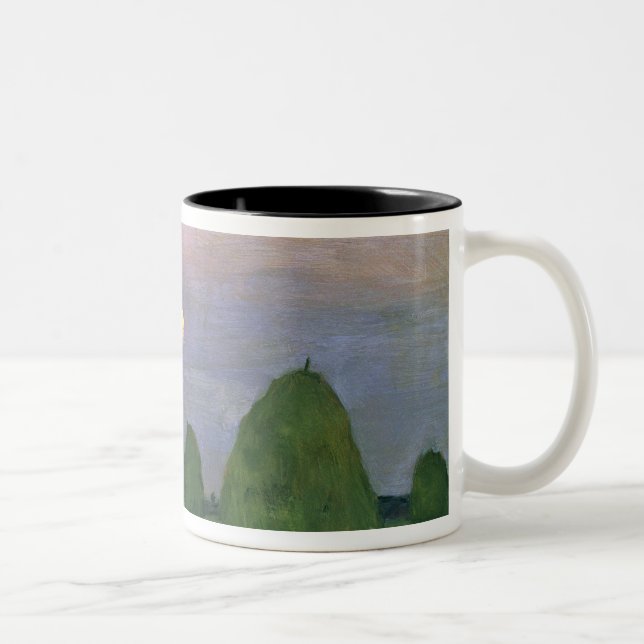 Caneca De Café Em Dois Tons Hayricks no crepúsculo, 1899 (Direita)
