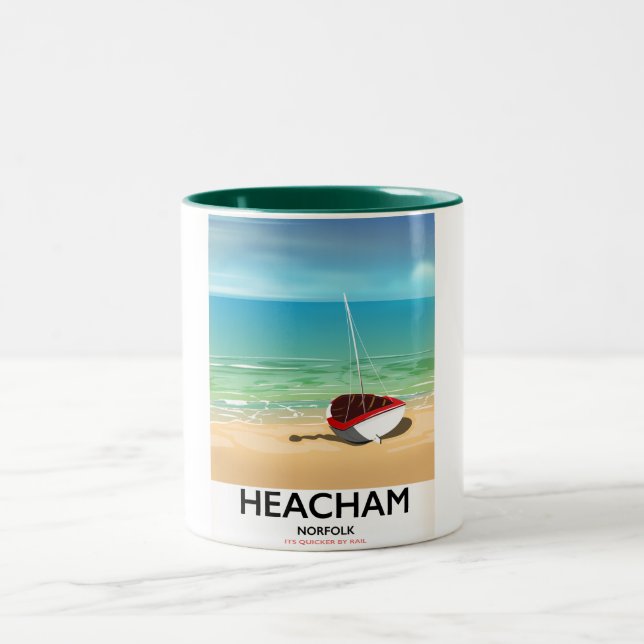 Caneca De Café Em Dois Tons Heacham Norfolk poster (Centro)