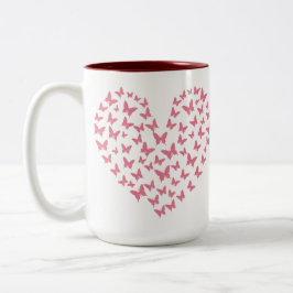 Caneca De Café Em Dois Tons Heart of Capricious Butterflies