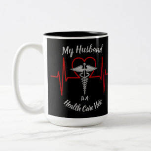 Caneca De Café Em Dois Tons Heath Care Hero Husband