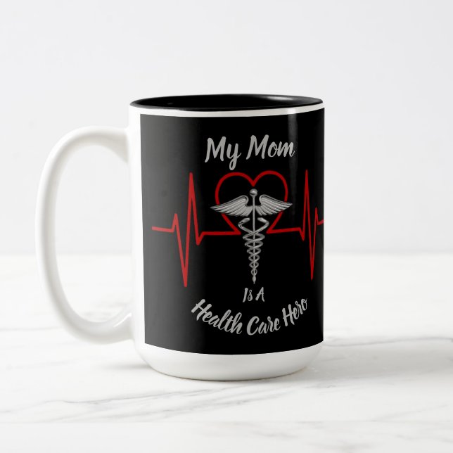 Caneca De Café Em Dois Tons Heath Heath Hero Mãe (Esquerda)