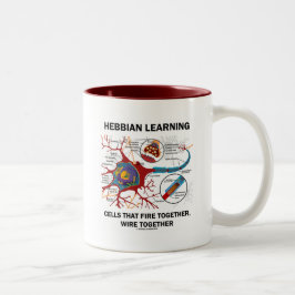 Caneca De Café Em Dois Tons Hebbian que aprende o fogo das pilhas prende junto