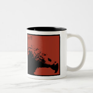 Caneca De Café Em Dois Tons Hector toma-lhe o negro como o azeviche do café