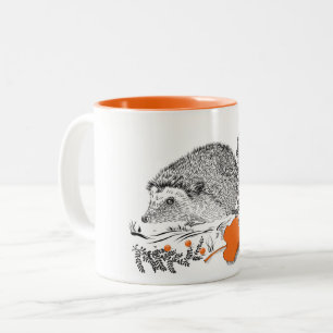 Caneca De Café Em Dois Tons Hedgehog Graphicart