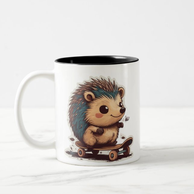 Caneca De Café Em Dois Tons Hedgehog Hang (Esquerda)