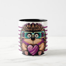 Caneca De Café Em Dois Tons Hedgehog Love Mugshot