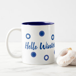 Caneca De Café Em Dois Tons Hello Winter