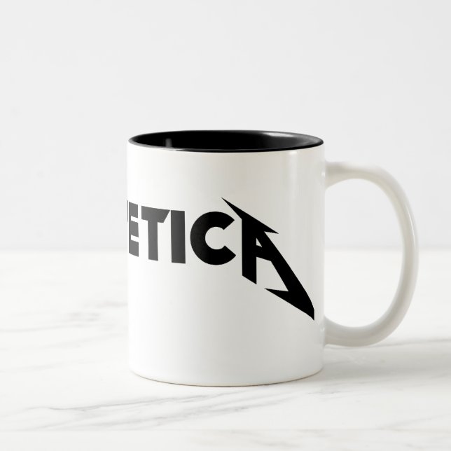 Caneca De Café Em Dois Tons Helvética (Direita)