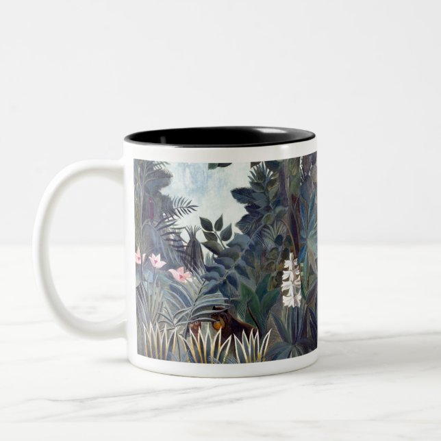 Caneca De Café Em Dois Tons Henri Rousseau Selva Equatorial (Esquerda)