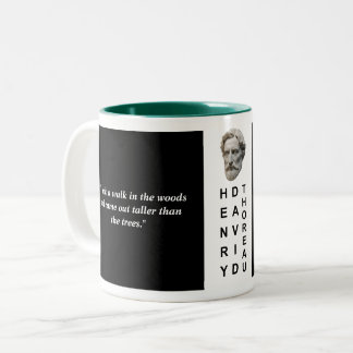 Caneca De Café Em Dois Tons Henry David Thoreau Citação Personalizada Mug Filo