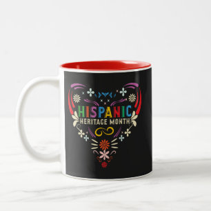 Caneca De Café Em Dois Tons Herança hispânica Mês latino-americanos hispânicos