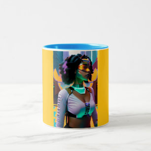 Caneca De Café Em Dois Tons Hero Corp - Arte de Ken Gage