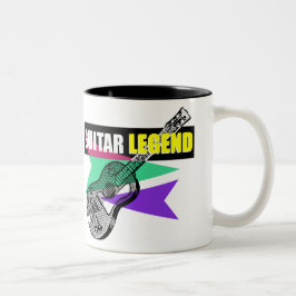 Caneca De Café Em Dois Tons Hero Guitar Legend Retro Vintage Illustration Mug