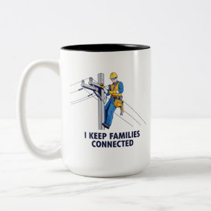 Caneca De Café Em Dois Tons Herói da Comunidade Lineman