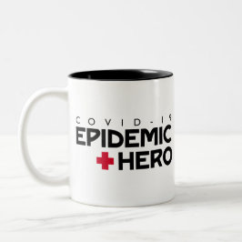 Caneca De Café Em Dois Tons Herói Epidêmico COVID