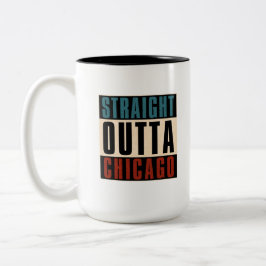 Caneca De Café Em Dois Tons Hetero Outta Chicago Illinois IL EUA
