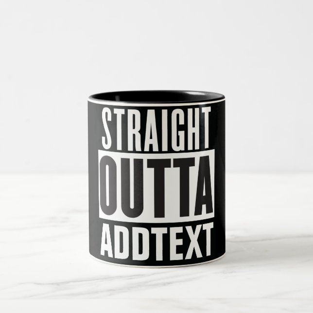 Caneca De Café Em Dois Tons Hetero Saída adicione seu texto (Centro)