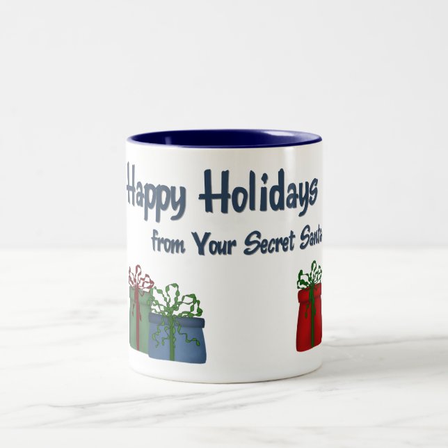 Caneca De Café Em Dois Tons HH de seus pacotes do papai noel do segredo - (Centro)