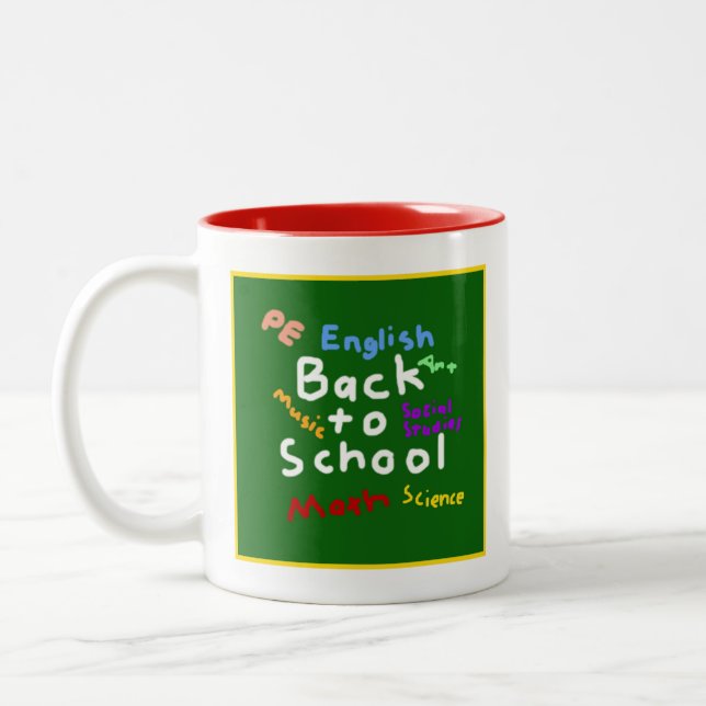 Caneca De Café Em Dois Tons HI54EDU de volta à escola (Esquerda)