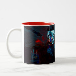 Caneca De Café Em Dois Tons Hidden Face - Abstract Coffee Mug