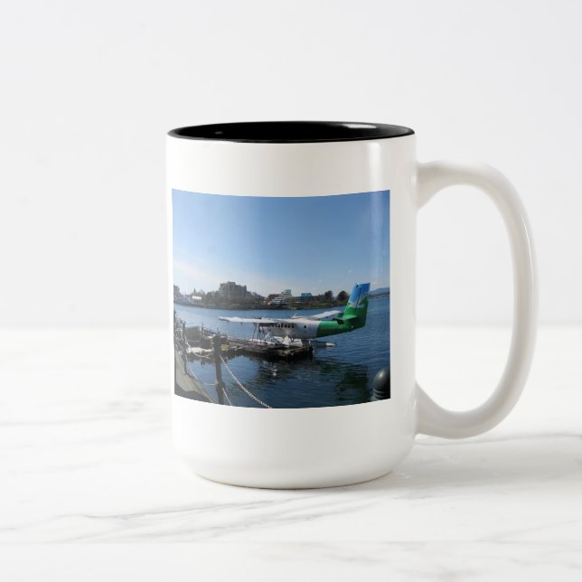 Caneca De Café Em Dois Tons Hidroavião cénico em Victoria (Direita)