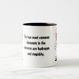 Caneca De Café Em Dois Tons Hidrogênio e estupidez
