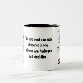 Caneca De Café Em Dois Tons Hidrogênio e estupidez