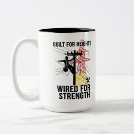 Caneca De Café Em Dois Tons High Voltage Lineman Pride Quote Ceramic