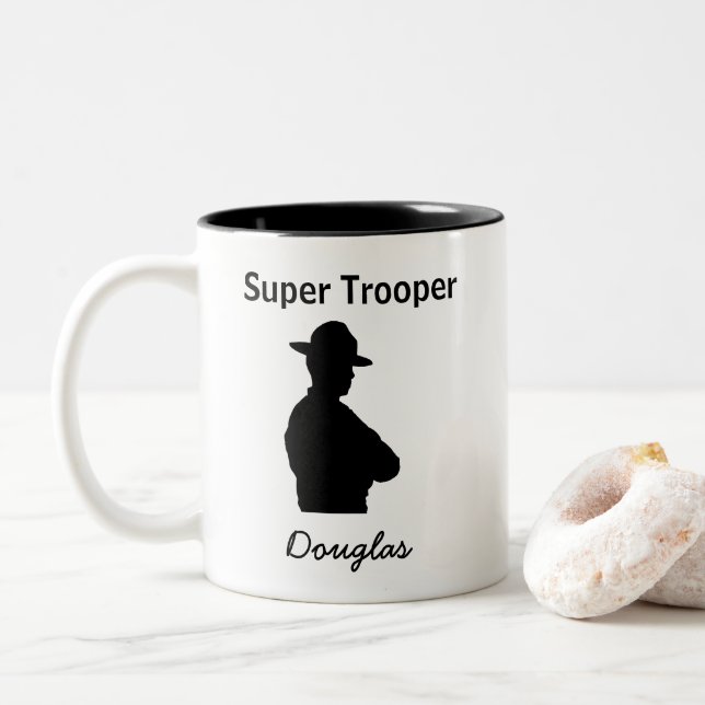 Caneca De Café Em Dois Tons Highway Patrol Mug (Com Donut)