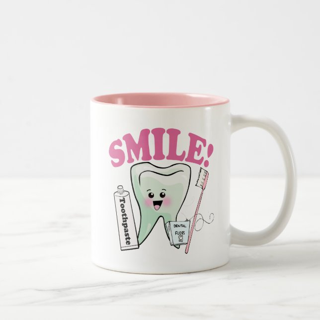 Caneca De Café Em Dois Tons Higienista dental do dentista (Direita)