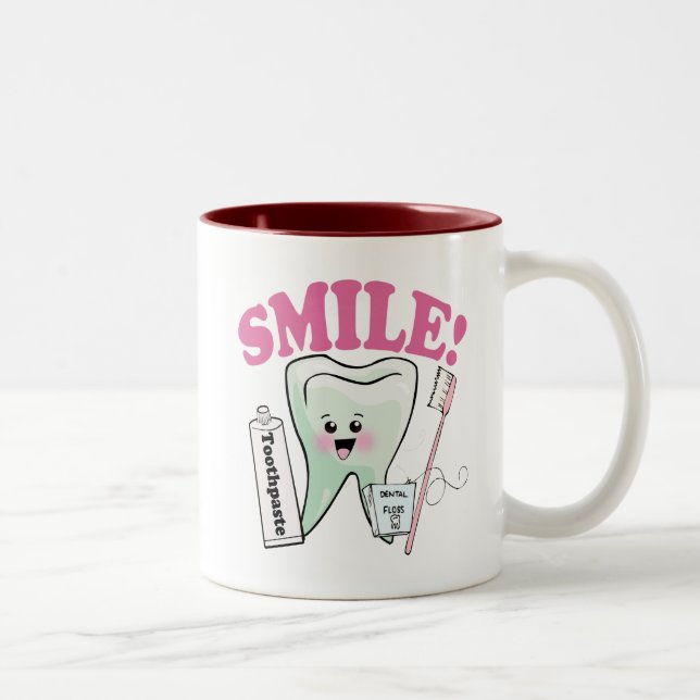 Caneca De Café Em Dois Tons Higienista dental do dentista (Direita)