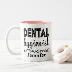 Caneca De Café Em Dois Tons Higienista Dental Personalizado