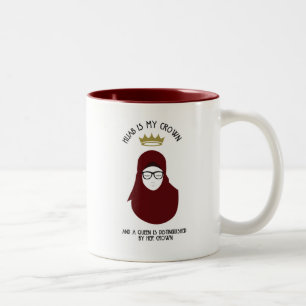 Caneca De Café Em Dois Tons Hijab é minha coroa - VIDROS