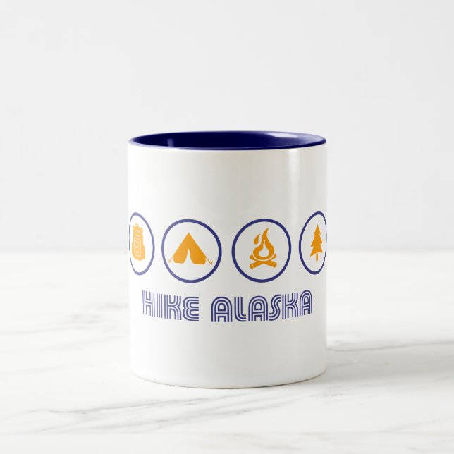 Caneca De Café Em Dois Tons Hike Alaska (Centro)