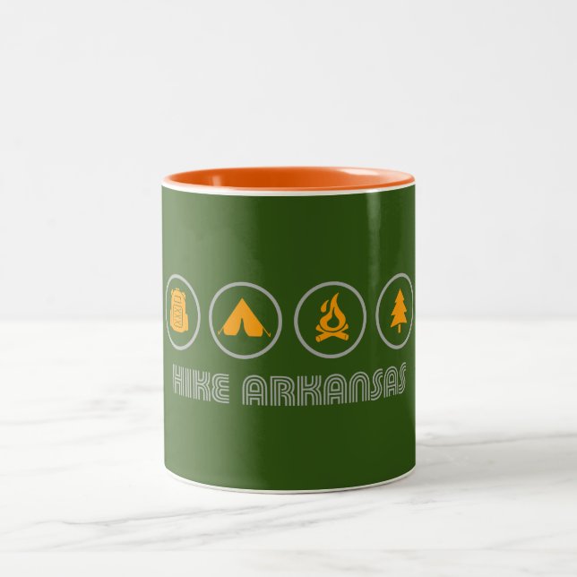 Caneca De Café Em Dois Tons Hike Arkansas (Centro)