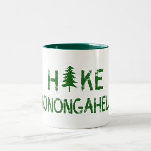 Caneca De Café Em Dois Tons Hike Monongahela West Virginia Tree