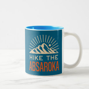 Caneca De Café Em Dois Tons Hike The Absaroka Mountain Sunburst