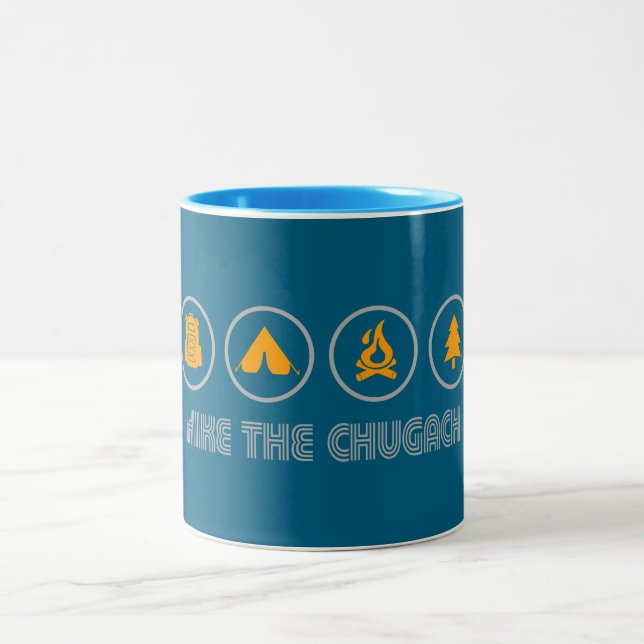 Caneca De Café Em Dois Tons Hike The Chugach Mountains Alaska (Centro)